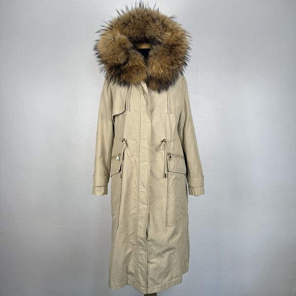 Luxury Parka Coat Real Fur Hood CaesarLeo Collection Russia Style - Picture 1 of 15